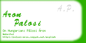 aron palosi business card